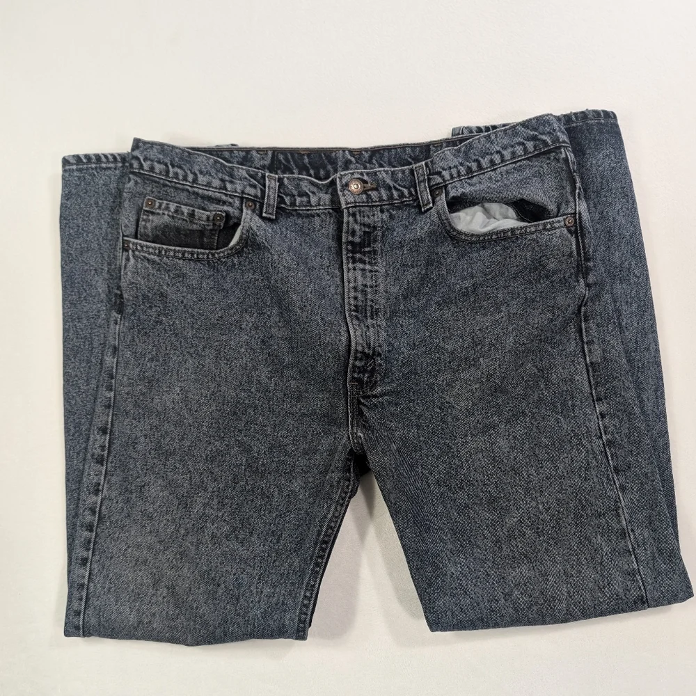 Vintage 90s Levi’s 505 Navy Acid Wash Jeans | Retro Grunge Streetwear‎ 40x32